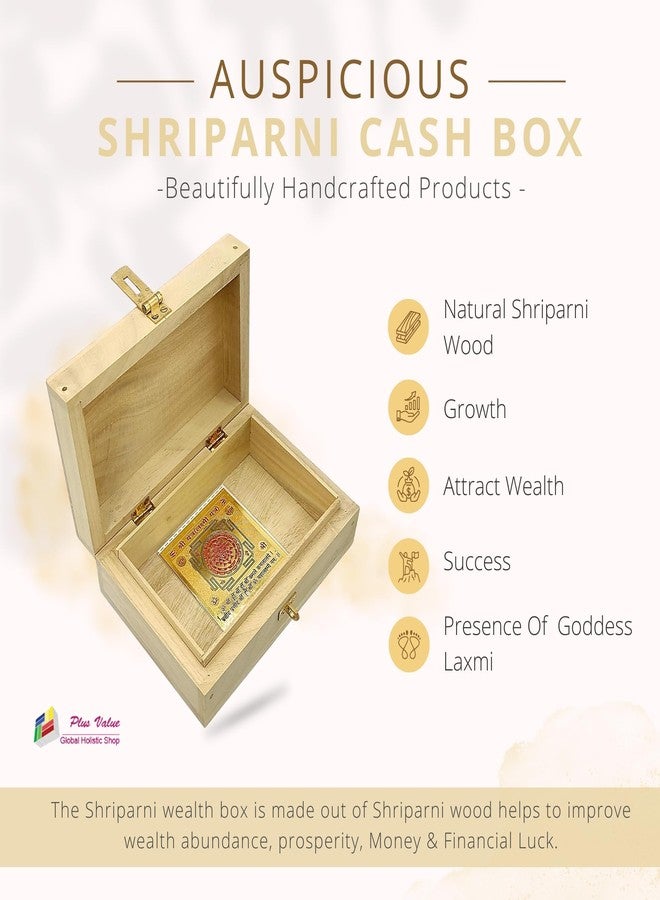 Plus Value Auspicious Shriparni Wealth Money Cash Box Vastu Products Finance for Home, Office, Factory, Shop Decor Gifting Tijori (Size 7 x 5 inch, Wooden) - Image 2